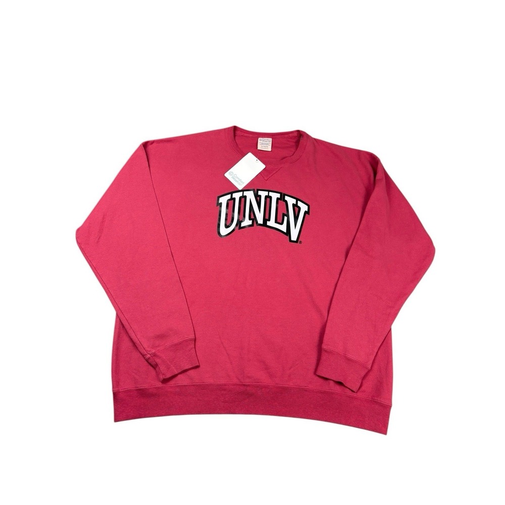 UNLV‎ Rebels ComfortWash Fleece Sweatshirt Crewneck - Red - Men's XL